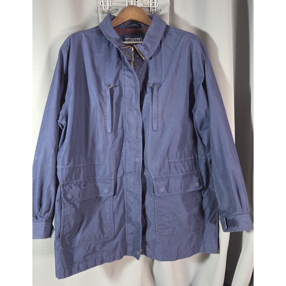 VTG Lands End Women's Jacket Navy Blue XL Field Barn